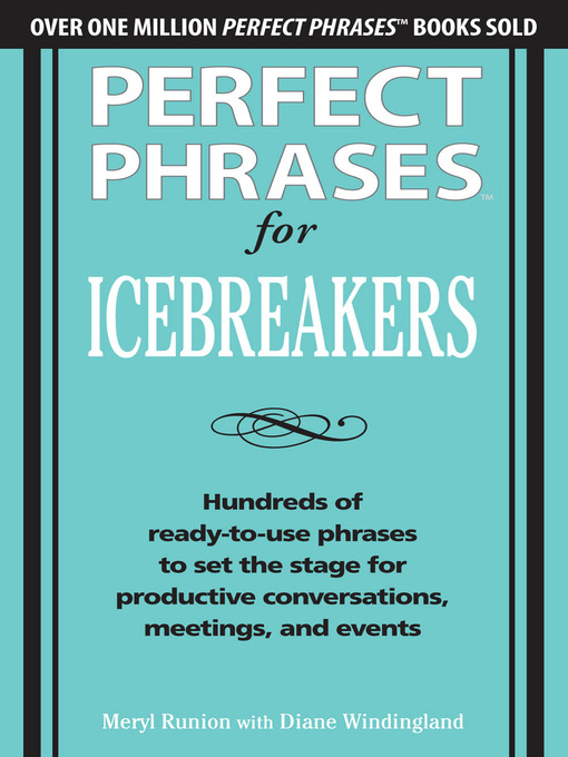 Title details for Perfect Phrases for Icebreakers by Meryl Runion - Available